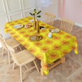 thumbnail image 3 of Yellow Sunflower Flower Pattern Rectangle Tablecloth 60"x102",Waterproof Polyester Rectangle Table Cloth, Wipeable Spillproof Polyester Tablecloth for Dining, Camping, Indoor and Outdoor, 3 of 6
