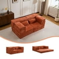 thumbnail image 5 of SOULART 78.74" Loveseat Sofa,Orange Convertible Floor Sofa Bed,Boneless Sectional Sofa,No Assembly Required, 5 of 8