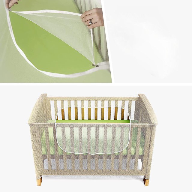 1 Uds Moustiquaire Lit De Bb, Berceau Et Lit Parapluie Avec Fermeture Eclair Et Ouverture Rapide Et Facile - Confortable Et Universelle