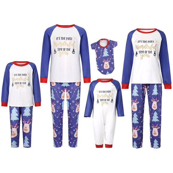 Family Christmas Pjs Matching Sets Baby Christmas Matching Jammies for Adults and Kids Pet Holiday Sleepwear Set
