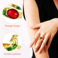 thumbnail image 5 of 6 anillos de ganchillo para tejer, anillos con forma de pavo real, anillos de ganchillo de estilo vintage, 5 of 5