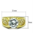 thumbnail image 2 of Womens Gold Ring 316L Stainless Steel Anillo Color Oro Para Mujer Ninas Acero Inoxidable with AAA Grade CZ in Clear Bela, 2 of 4