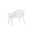 thumbnail image 3 of HOMEFUN 39 in. White Outdoor Aluminium Garden Bench, 3 of 6