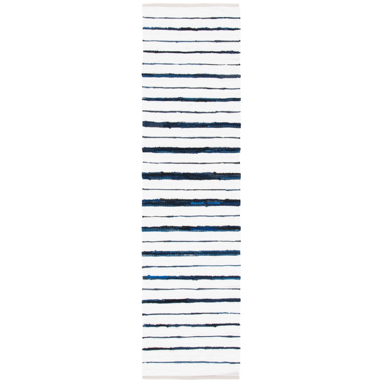 SAFAVIEH Montauk Rowena Striped Area Rug, Navy/Ivory, 6' x 9'