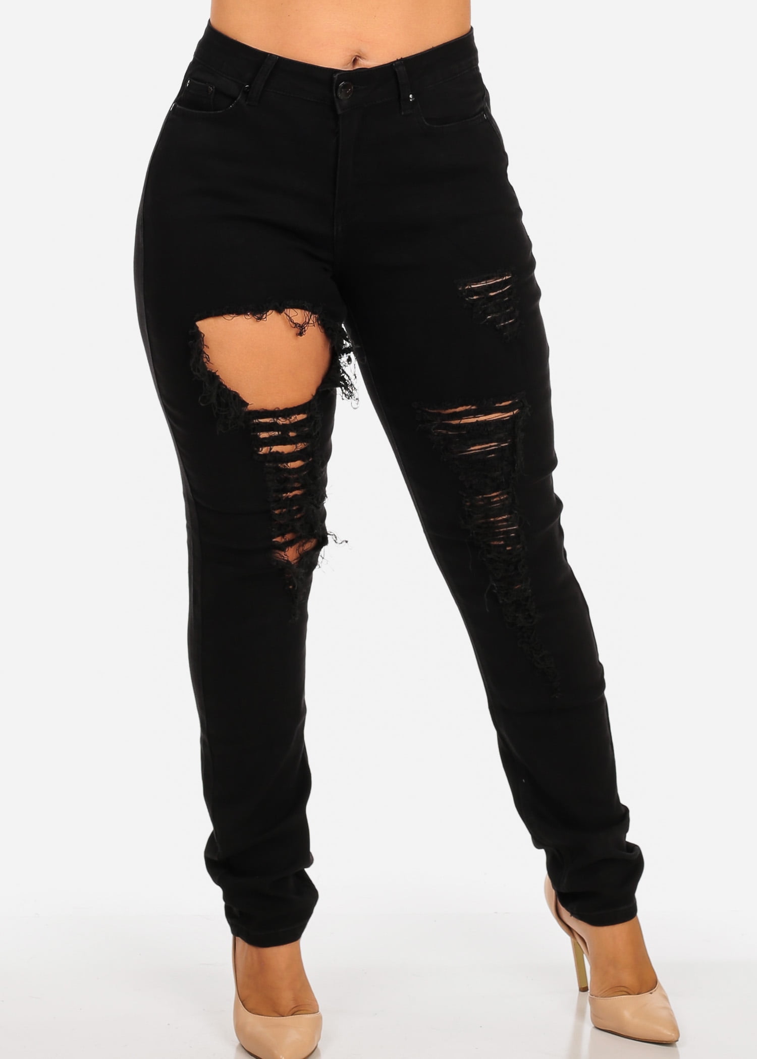 Ladies Black High Waisted Jeans Moda Xpress | Seattleacs