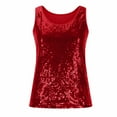 thumbnail image 3 of BLVB Women's Sparkle Sequin Tank Tops Casual Fashion Sparkly Glitter Party Shirts Sleeveless Vest Dressy Tops, 3 of 5