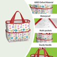 thumbnail image 4 of Garden Tool Bag,Pets Paws Print Colorful Garden Tool Organizer,Garden Gifts,Waterproof Multi-Pocket Garden Tool Storage 11.8x5.5x11.4 Inch(Tools NOT Included), 4 of 6