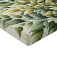 thumbnail image 2 of Ambesonne Eucalyptus Leaves Fitted Sheet, Bold Branches, Twin Size, Laurel Green Eggshell, 2 of 3