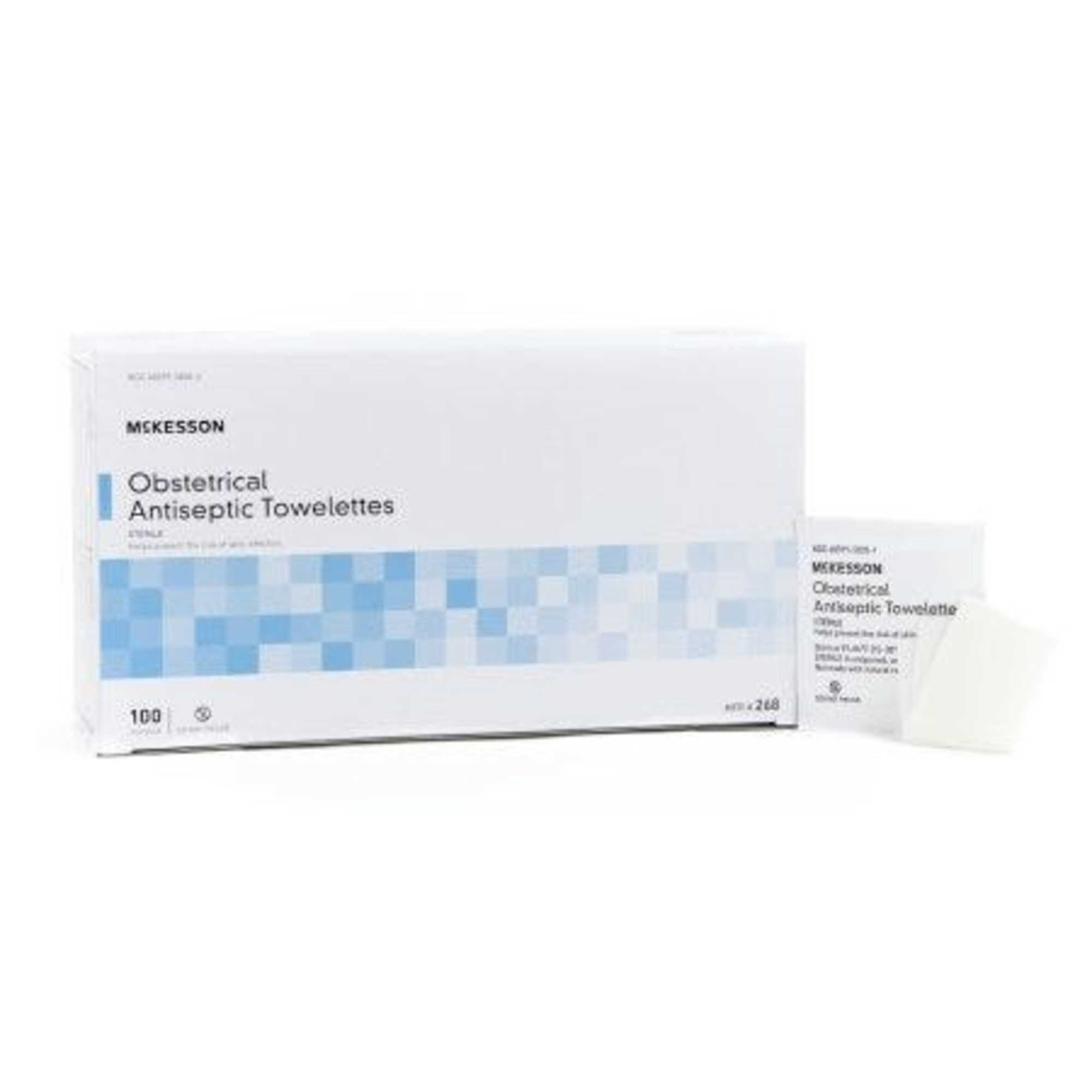 McKesson Obstetrical Antiseptic Towelettes, Clean Scent, Box of 100