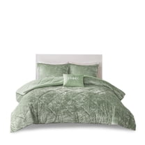 Gracie Mills Andrea Velvet Comforter Set with Throw Pillow