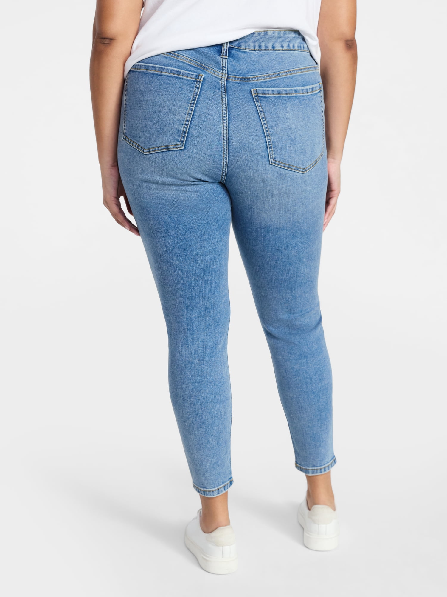 Terra & Sky Women's Plus High Rise Skinny Jeans, Sizes 16W-28W
