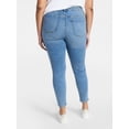 thumbnail image 3 of Terra & Sky Women's Plus High Rise Skinny Jeans, Sizes 16W-28W, 3 of 5