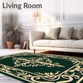 thumbnail image 2 of ODIKA 2'x3' Machine Washable Non-Slip Area Rug, Floral Damask Textile with Baroque Inspired Brocade Styling High Traffic Rug, Green, 672025, 2 of 7