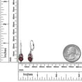thumbnail image 3 of Gem Stone King 925 Sterling Silver Red Rhodolite Garnet and Green Mystic Topaz Dangle Leverback Earrings for Women (2.64 Cttw, Gemstone January Birthstone, Heart Shape 6MM, Trillion 5MM), 3 of 4