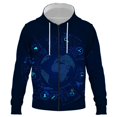 thumbnail image 1 of Sudadera con capucha y cremallera para hombre y mujer, con información inteligente 5G de IA, estilo hip hop, 2024, 1 of 6