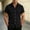 c01Black, variant on LNWUY Mens Solid Color Textured Short Sleeve Button Down Shirts Casual Stylish Summer Slim Fit Collared Business Work Tops Black XL