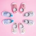 thumbnail image 4 of Baby Toddler First Walking Non-Skid 1-4 Years Kids Shoes Infant Boys Girls Soft Sole Lightweight Breathable Knitted Mesh Sneakers Slip-on Slippers(A02-GreyBear-S), 4 of 7