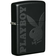 Zippo Lighter - Personalized Customize Message Engrave on Backside for Playboy Bunny (Black 49342)
