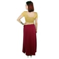 thumbnail image 4 of Sari Petticoat Stitched Indian Saree Petticoat Adjustable Waist Sari Skirt (Berry), 4 of 7