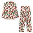 thumbnail image 7 of FOR U DESIGNS Strawberry Leaf Button Pajamas for Women Set 2 Piece Size XS Button Sleepwear Long Sleeve Tops and Pants for Women Button Up Nightwear with Pockets, 7 of 7