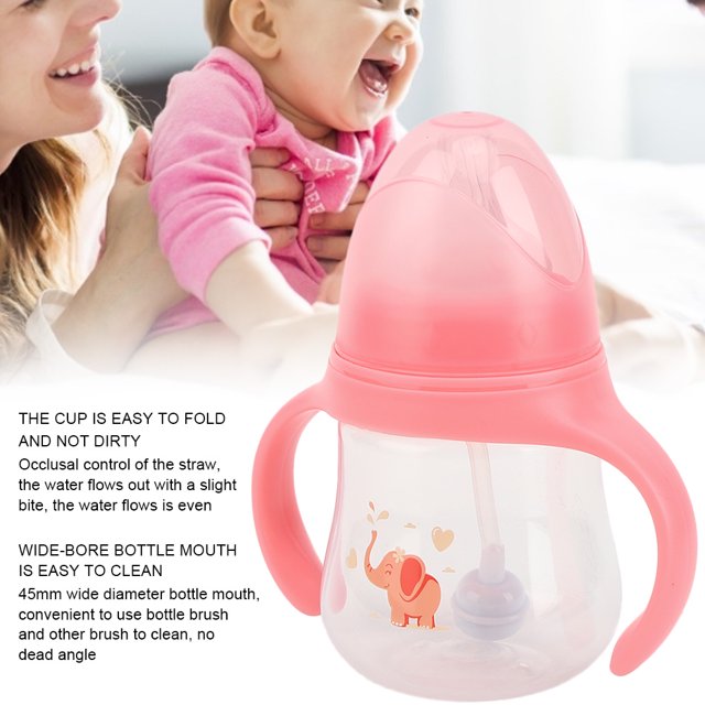 Vasos para bebé silicona de grado alimenticio sin olor incluso agua 180 ml ligero y portátil BPA suave resistente a la abrasión biberón para bebé ANGGREK Otros