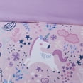 thumbnail image 3 of Home Essence Kids Lavender Unicorn 4 Piece Cotton Duvet Cover Set, Twin, 3 of 16