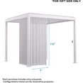 thumbnail image 5 of Mirador 111S Outdoor Pergola Aluminum Deco Wall Skyline 1/3 10' Side, White (Not Pergola), 5 of 6