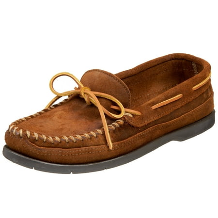 Minnetonka Men's Double Bottom Slip-On,Brown Ruff,9 M US