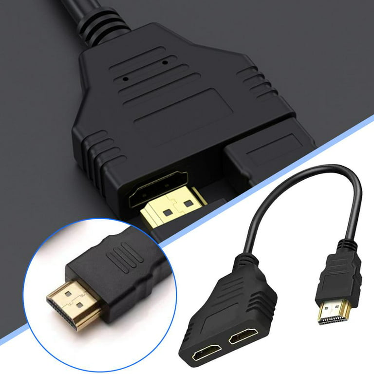 HDMI Splitter Adapter Cable 1 Male To Dual HDMI 2 Way Female 4K 3D Splitter  Cable For Laptop TV Monitor 1080P 1in2 Out Splitter - AliExpress