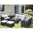thumbnail image 3 of SUNVIVI Patio Furniture Set, All Weather PE Wicker Rattan Outdoor Sectional Sofa with Table and Cushion, Outdoor Furniture for Lawn Backyard Poolside Porch, 3 of 9