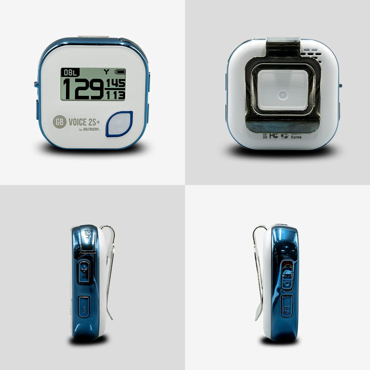 GolfBuddy Voice 2S+ Talking GPS Golf Rangefinder 18hr Battery Blue - Brand New