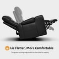 thumbnail image 5 of MCombo Power Recliner Chair, Home Theater Seating with LED Light, Armrest Storage for Living Room, Faux Leather, Black, 5 of 11