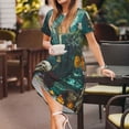 thumbnail image 3 of Daiia Baroque Floral Still Life Print Women's Dresses 2025 Trendy Short sleeve Dresses Casual Baggy Flowy Maxi Sun Dresses, 3 of 6