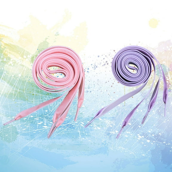 WHAMVOX 2 Pairs Thin Shoe Laces for Sneakers Velvet Shoelaces Ribbon Style Personalized