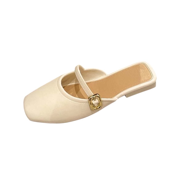 Wensltd Casual Closed Toe Sandals for Women Lightweight Flat Sandals Soft Sole Indoor Outdoor Daily Wear Spring Summer