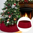 thumbnail image 1 of Elodie 71cm Knitted Christmas Tree Collar Universal Fit Accessory Festive Tree Ring Red, 1 of 8