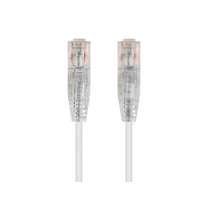 Monoprice Cat6 Ethernet Patch Cable - 50 feet - White | Snagless RJ45 Stranded 550MHz UTP CMR Riser Rated Pure Bare Copper Wire 28AWG - SlimRun Series