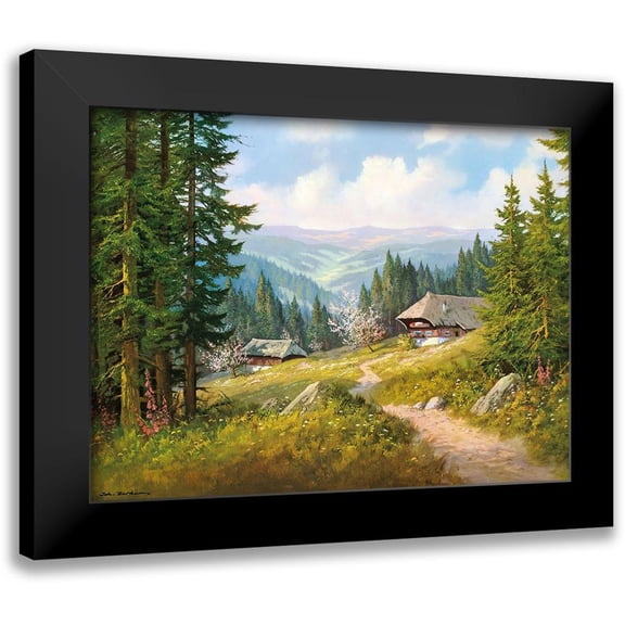 Bochmann, Joh. 14x12 Black Modern Framed Museum Art Print Titled - IN THE BLACK FOREST