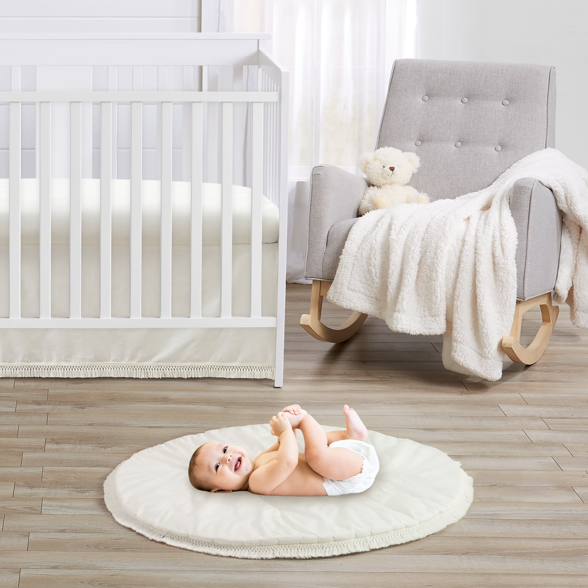 Sweet Jojo Designs Diamond Tuft Ivory Baby Play Mat