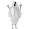 thumbnail image 6 of Uccdo 3-10T Boys Girls Halloween Costumes White Ghost Cloak Kids Halloween White Cape Outfits, 6 of 8