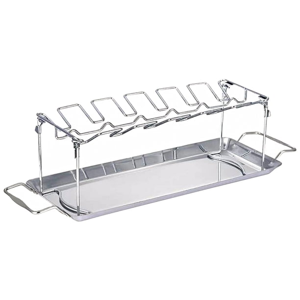 Parrilla de acero inoxidable 14 rejillas soporte para baquetas plegable portátil soporte de pierna de pollo para picnic de barbacoa Noticed HA006288-00B