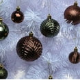 thumbnail image 5 of Brown Christmas Ball Ornaments for Christams Decorations - 36 Pieces Xmas Tree Shatterproof Ornaments with Hanging Loop for Holiday and Party Deocation (Combo of 6 Styles in 3 Sizes), 5 of 7