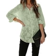 thumbnail image 1 of Tops casuales para mujer camisa de manga larga con solapa elegante y cómoda con botones encantadora para mujer para vacaciones para citas ANGGREK Otros, 1 of 6