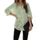 thumbnail image 1 of Blusa Manga Larga Solapa Con Botones Estampado Floral Tops Casuales De Moda Para Mujer Verde L, 1 of 6