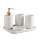 thumbnail image 1 of El juego de accesorios de baño de 5 piezas incluye: 1 dispensador de jabón en loción, 2 vasos for enjuague bucal, 1 jabonera y 1 bandeja, juego de accesorios de baño, 1 of 5