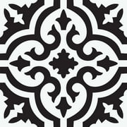 FloorPops! Parma Black 12-in x 12-in Peel & Stick Vinyl Floor Tiles 10 Tiles/10 sq.ft