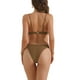 thumbnail image 3 of INSPIRAR CHIC Conjuntos de Bikini de Mujer con Halter y Aros, 2 Piezas, Tirantes Ajustables, Parte Inferior en Triángulo, Trajes de Baño, Grande, Café, 3 of 5