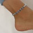 thumbnail image 2 of Kaash Customs CZ Stone Silver Plated Triangle Shaped Bling Adjustable Anklet Bracelet Best Bridesmaid Gift for Her, 2 of 2