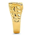 thumbnail image 3 of Wellingsale Men's Solid 14k Yellow Gold Polished CZ Cubic Zirconia Heavy Nugget Ring - Size 12.5, 3 of 5