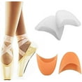 thumbnail image 2 of Un par de plantillas profesionales de silicona suave para zapatillas de ballet, adecuadas para niñas y bailarinas, de color blanco., 2 of 5